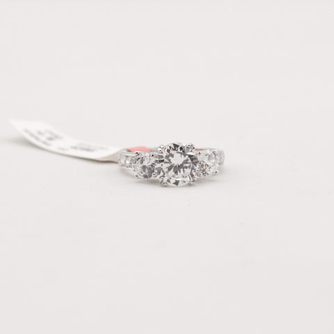 R. S. Covenant 4395 CZ/CZ/CZ Silver Ring SZ 5