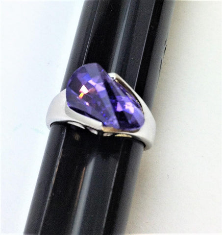 R.S. Covenant 4180 Sterling Silver & Purple Tanzanite Ring Size 6