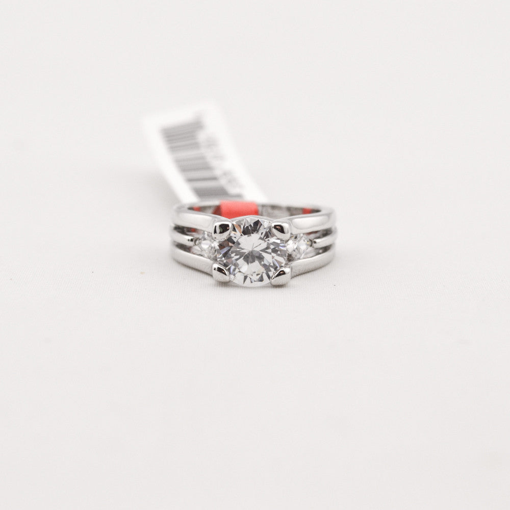 R. S. Covenant 568 Round Cut CZ Silver Ring Size 10
