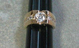 R. S. Covenant 2298 Gold Band w/ CZ Diamonds Ring Size 11