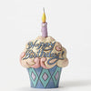 Enesco 4052066 Jim Shore Mini Birthday Cupcake Stone Resin, 3.75", Multicolor