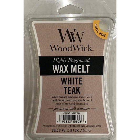 WoodWick White Teak 3oz Wax Melt
