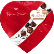 Russell Stover 10000134 Assortment Creams Chocolates red Foil Heart  15.05 oz