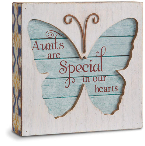 Pavilion 41089  Aunts are Special Butterfly Plaque, 4-1/2"