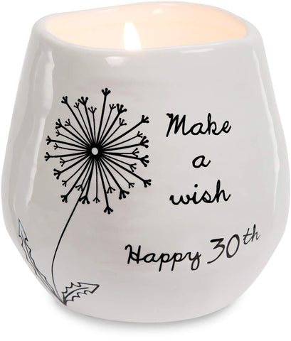 Pavilion 77161 Happy 30th  8 oz 100% Soy Wax Candle Scent: Serenity