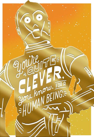 Hallmark Star Wars C-3PO Quite Clever Birthday Card
