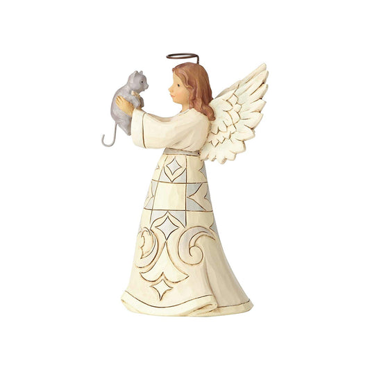 Enesco 4060961 Jim Shore Farmhouse Angel with Cat