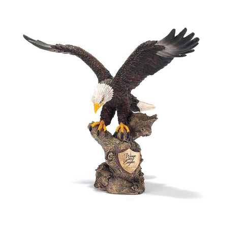 Dicksons Wings as Eagles Golden Shield Isaiah 40:31 Decorative 8 inch Bronze Finish Resin Stone Figu