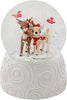 Roman 131640 Rudolph With Clarice Musical 6" Globe Plays The Tune Rudolph The Red Nose Reindeer