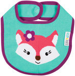 Pavilion 79275 Aqua and Pink Fox Baby Bib