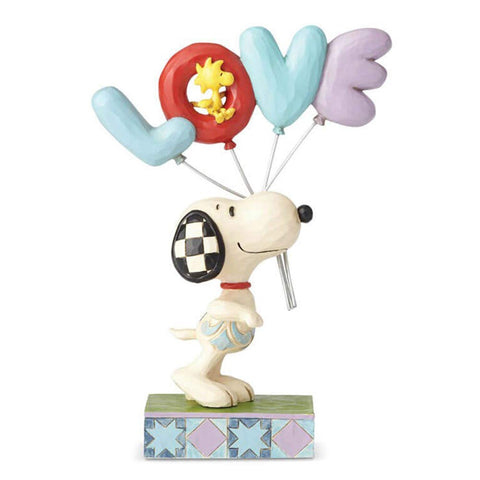 Enesco 6001291 Jim Shore Peanuts Snoopy With Love Balloon, Multicolor