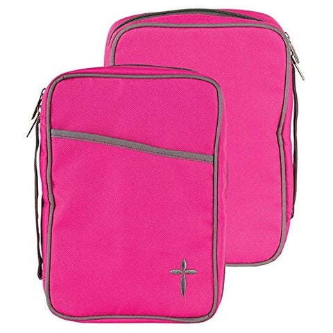 Dicksons  BCK-LP608 Pink Denier Polyester Canvas Large Print Bible Cover
