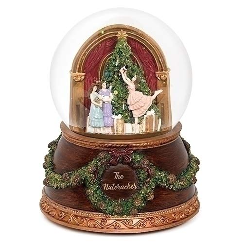 Roman Christmas 132014  Nutcracker Glitterdome Resin Snow Globe Plays The Nutcracker Ballet  6 x 4.5