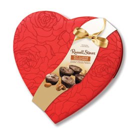Russell Stover 6219 Assorted Nut Cluster Fabric Heart, 8 oz.
