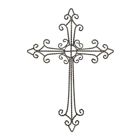 Dicksons Antique Gray 17 x 12 inch Metal Wall Cross