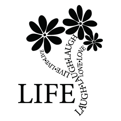 His Hands TCL408 LIFE Live Laugh Love Full Color Printed Ceramic Tiles