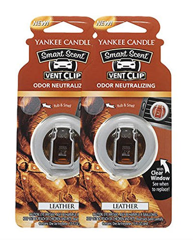 Yankee Candle Leather Vent Clip, 2 Pack